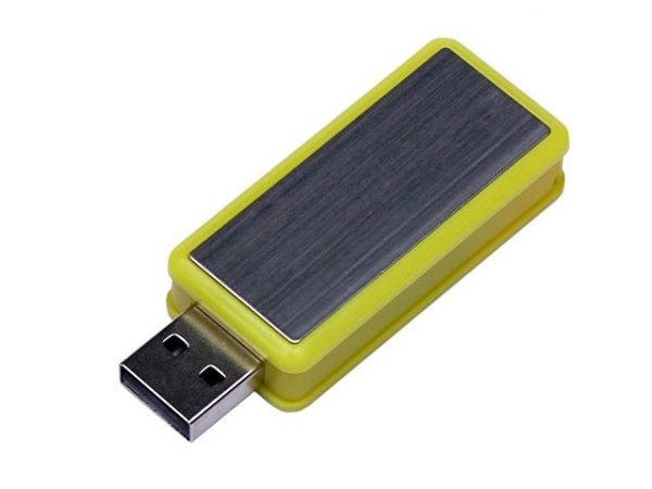 USB 2.0- флешка промо на 8 Гб прямоугольной формы, выдвижной механизм