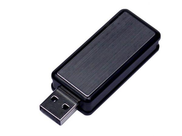 USB 3.0- флешка промо на 32 Гб прямоугольной формы, выдвижной механизм