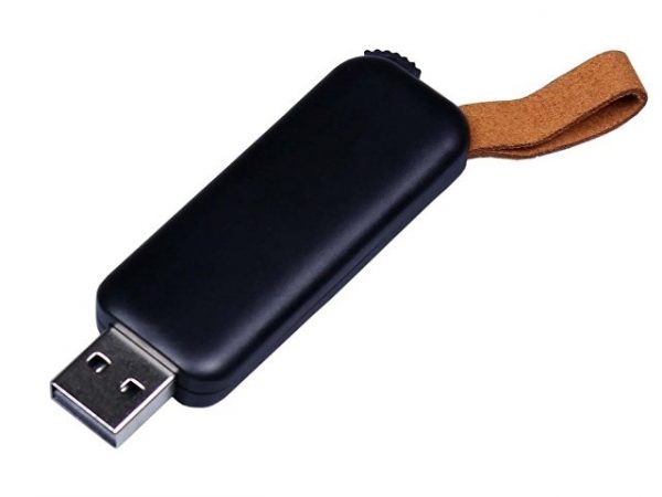 USB 3.0- флешка промо на 64 Гб прямоугольной формы, выдвижной механизм