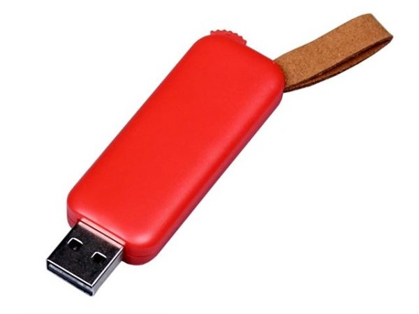 USB 3.0- флешка промо на 32 Гб прямоугольной формы, выдвижной механизм