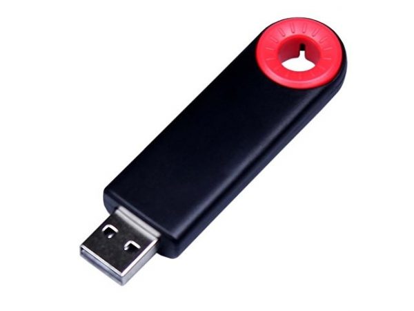 USB 3.0- флешка промо на 64 Гб прямоугольной формы, выдвижной механизм