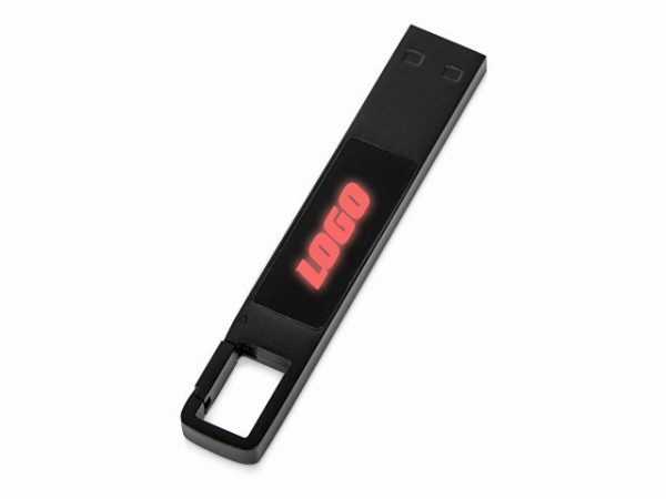 USB 2.0- флешка на 32 Гб c подсветкой логотипа «Hook LED»