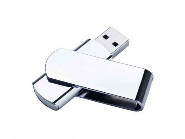 USB 2.0- флешка на 64 Гб глянцевая поворотная