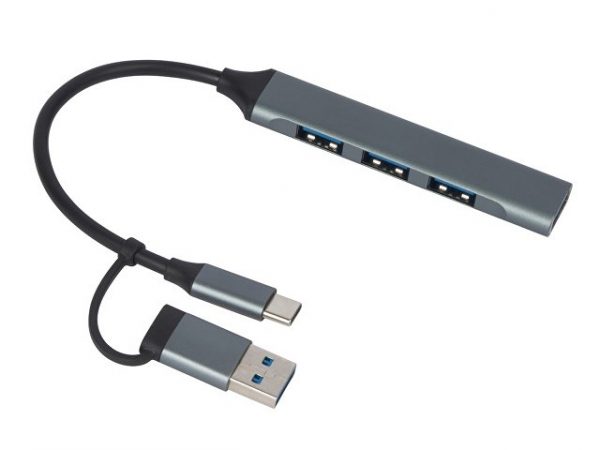 USB-хаб «Link» с коннектором 2-в-1 USB-C и USB-A, 2.0/3.0