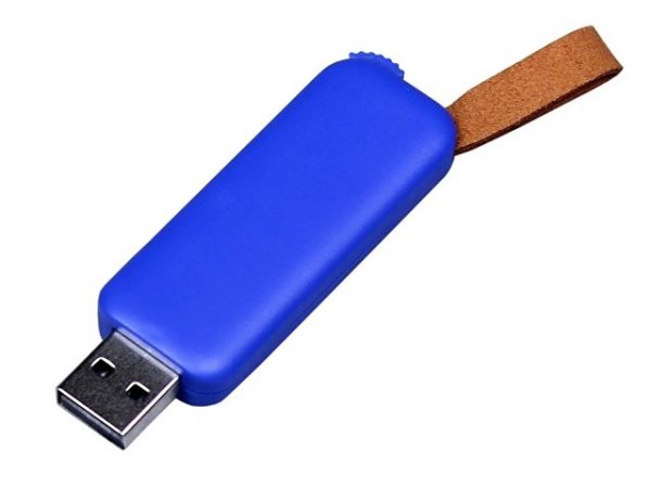 USB 2.0- флешка промо на 8 Гб прямоугольной формы, выдвижной механизм