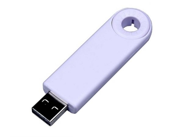 USB 2.0- флешка промо на 64 Гб прямоугольной формы, выдвижной механизм