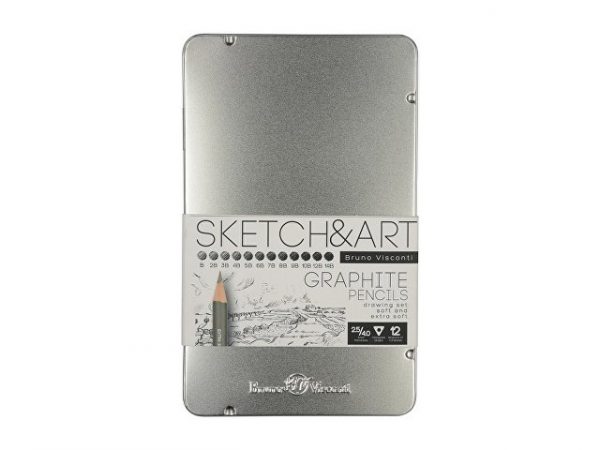 Набор из 12 чернографитовых карандашей «Sketch & Art» В – 14В