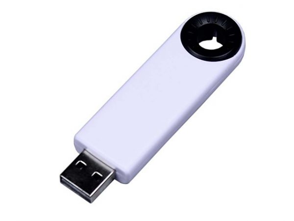 USB 2.0- флешка промо на 16 Гб прямоугольной формы, выдвижной механизм