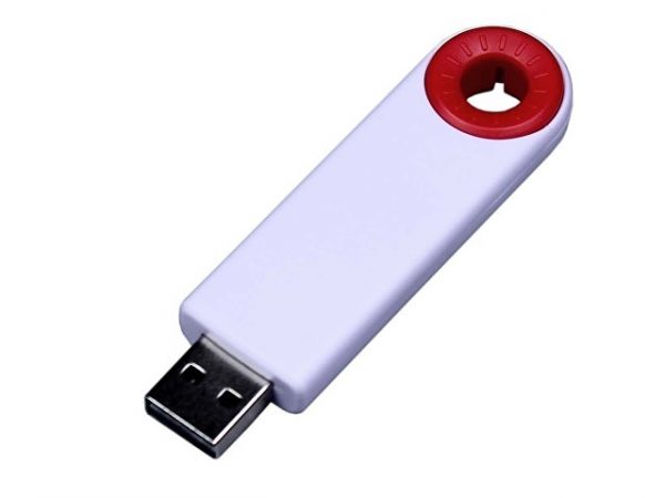 USB 2.0- флешка промо на 16 Гб прямоугольной формы, выдвижной механизм