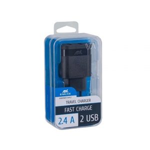 Сетевое зарядное устройство, 2 USB/2.4 A